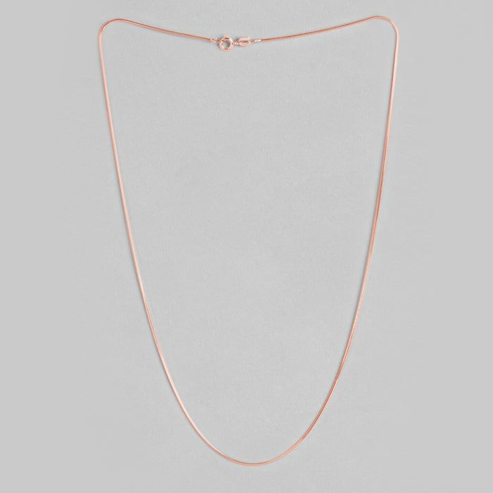 Elegant 925 Sterling Silver Snake Chain In Rose Gold