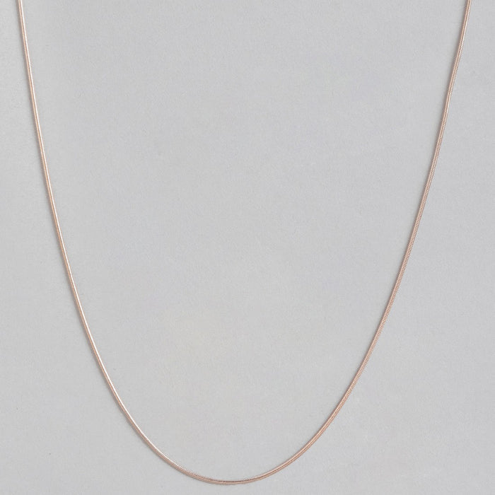 Elegant 925 Sterling Silver Snake Chain In Rose Gold