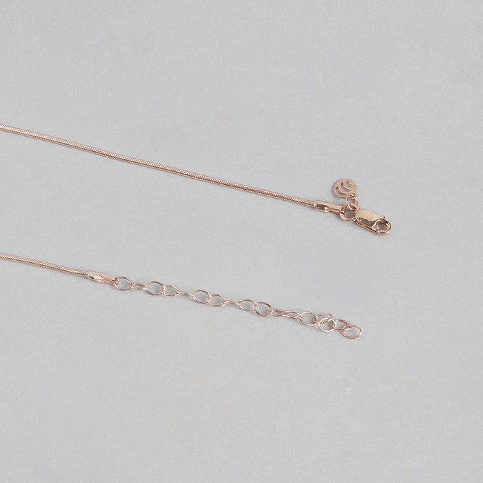 Elegant 925 Sterling Silver Snake Chain In Rose Gold
