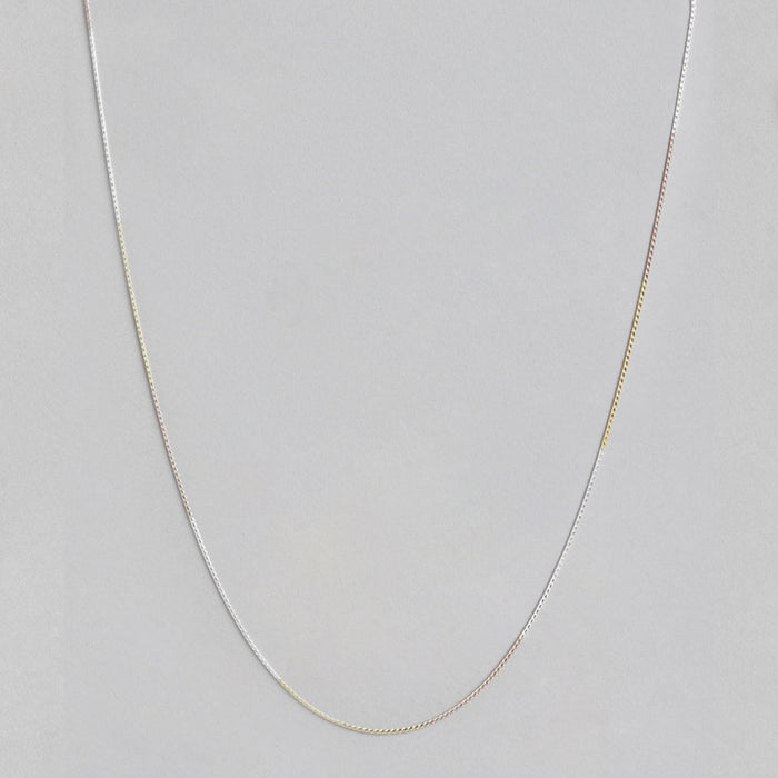 Elegant and Classic Triple Tone 925 Silver Chain