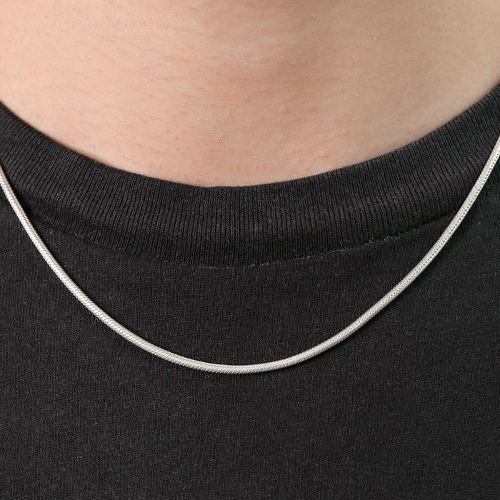Elegant Circlet 925 Sterling Silver Round Chain for Him