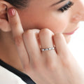 Elegant CZ 925 Silver Womens Ring (Adjustable)