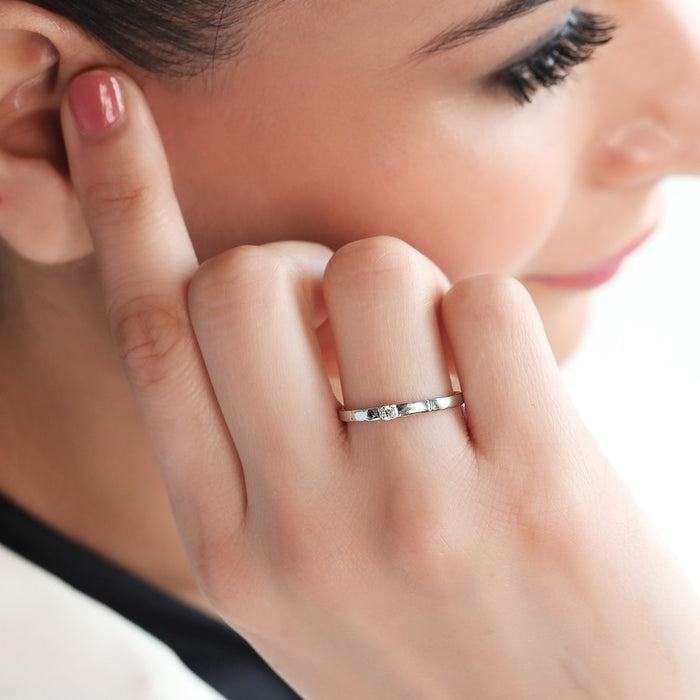 Elegant CZ 925 Silver Womens Ring (Adjustable)