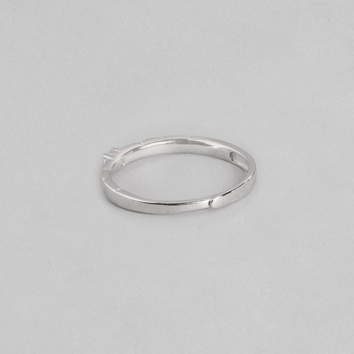 Elegant CZ 925 Silver Womens Ring (Adjustable)