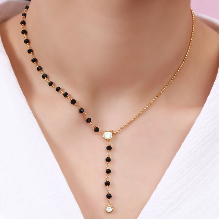 Elegant CZ Gold-Plated 925 Sterling Silver Mangalsutra