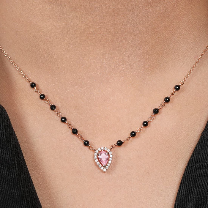 Elegant Drop 925 Sterling Silver Rose Gold-Plated Mangalsutra