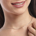 Elegant Embrace Rhodium Plated 925 Sterling Silver Chain