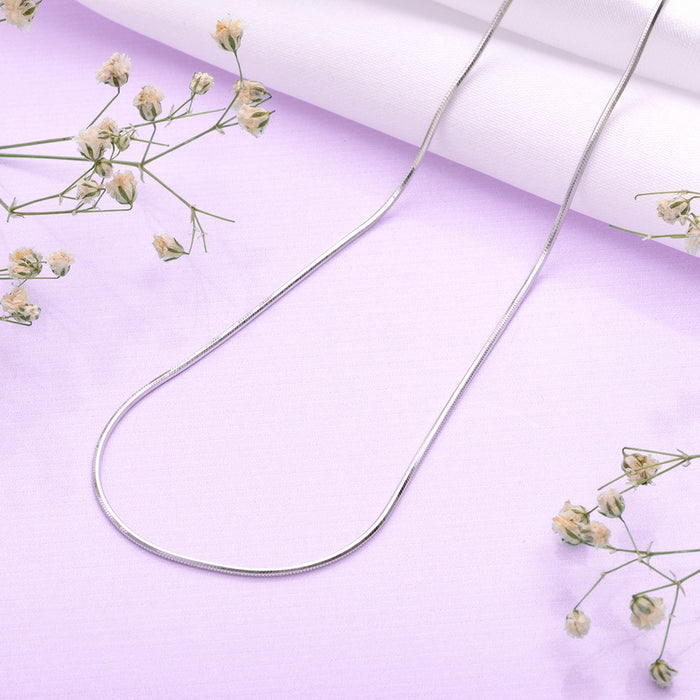 Elegant Embrace Rhodium Plated 925 Sterling Silver Chain