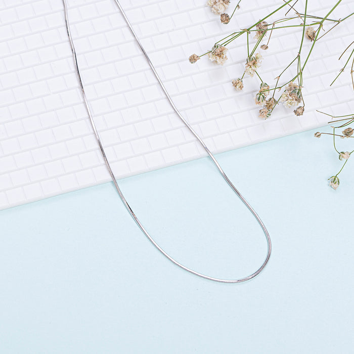 Elegant Embrace Rhodium Plated 925 Sterling Silver Chain