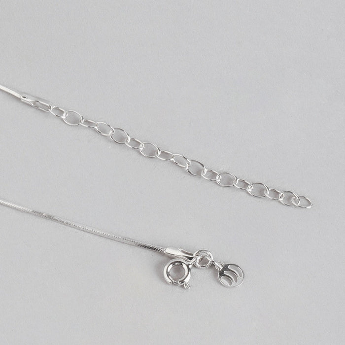 Elegant Embrace Rhodium Plated 925 Sterling Silver Chain