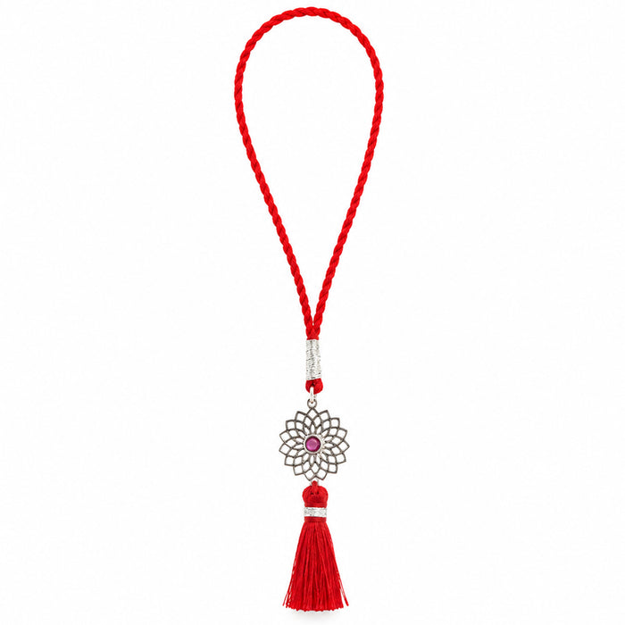 Elegant Floral Mandala 925 Silver Lumba Rakhi for Bhabhi (Zavya Signature)