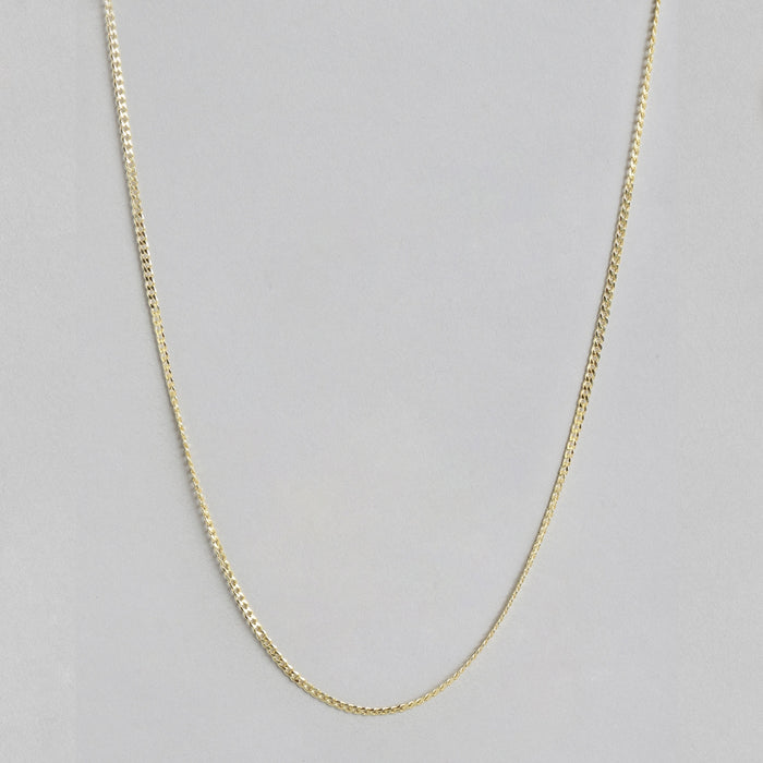 Elegant Golden Plated 925 Sterling Silver Curb Chain