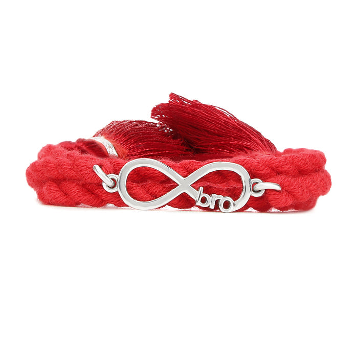 Elegant Heart & Timeless infinity Rhodium-Plated 925 Silver Bhai-Bhabhi Rakhi Combo