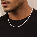Elegant Men's 925 Sterling Silver Snake Chain