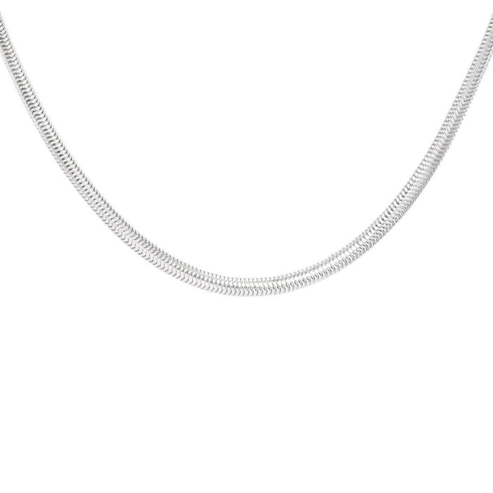 Elegant Men's 925 Sterling Silver Snake Chain