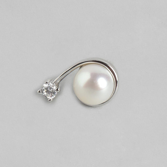 Elegant Pearl 925 Sterling Silver Rhodium Plated Jewellery Set