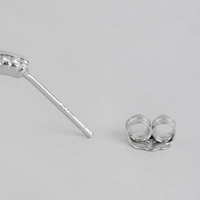 Elegant Rhodium CZ Elegance 925 Sterling Silver Earrings