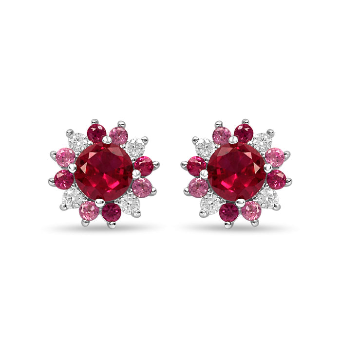 Elegant Rhodium Plated 925 Sterling Silver Solitaire Earrings