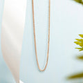Elegant Rose Gold Plated 925 Sterling Silver Curb Chain
