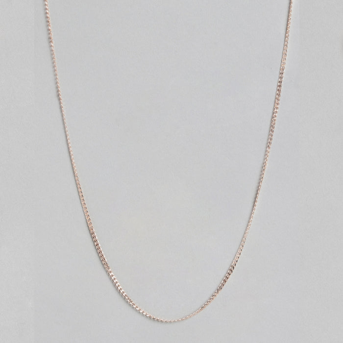Elegant Rose Gold Plated 925 Sterling Silver Curb Chain