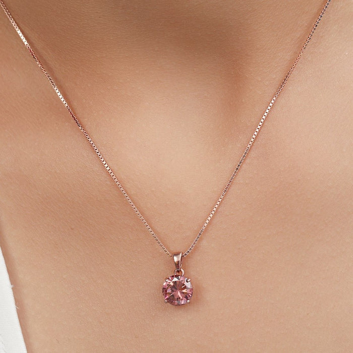Elegant Rose Gold Plated 925 Sterling Silver Pendant