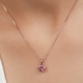 Elegant Rose Gold Plated 925 Sterling Silver Pendant