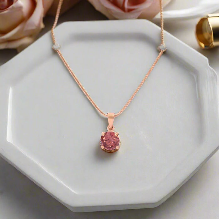 Elegant Rose Gold Plated 925 Sterling Silver Pendant