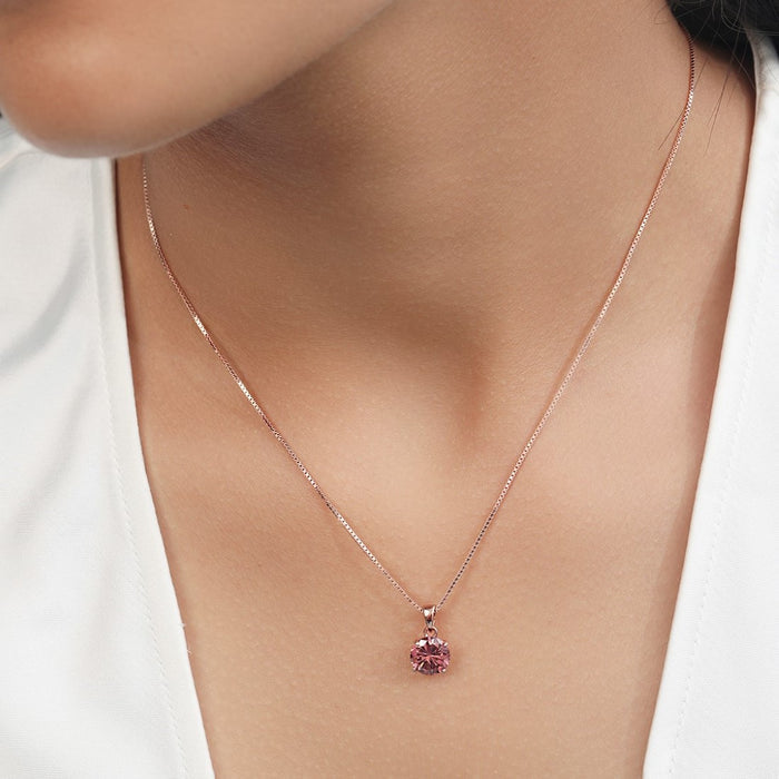 Elegant Rose Gold Plated 925 Sterling Silver Pendant
