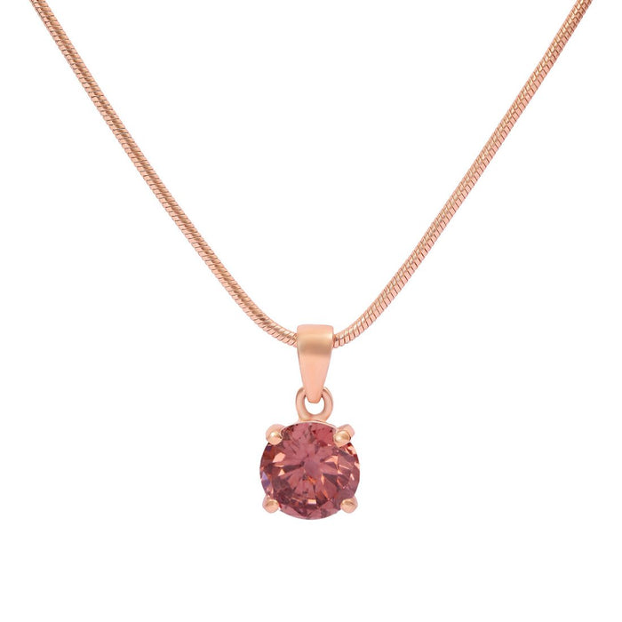 Elegant Rose Gold Plated 925 Sterling Silver Pendant