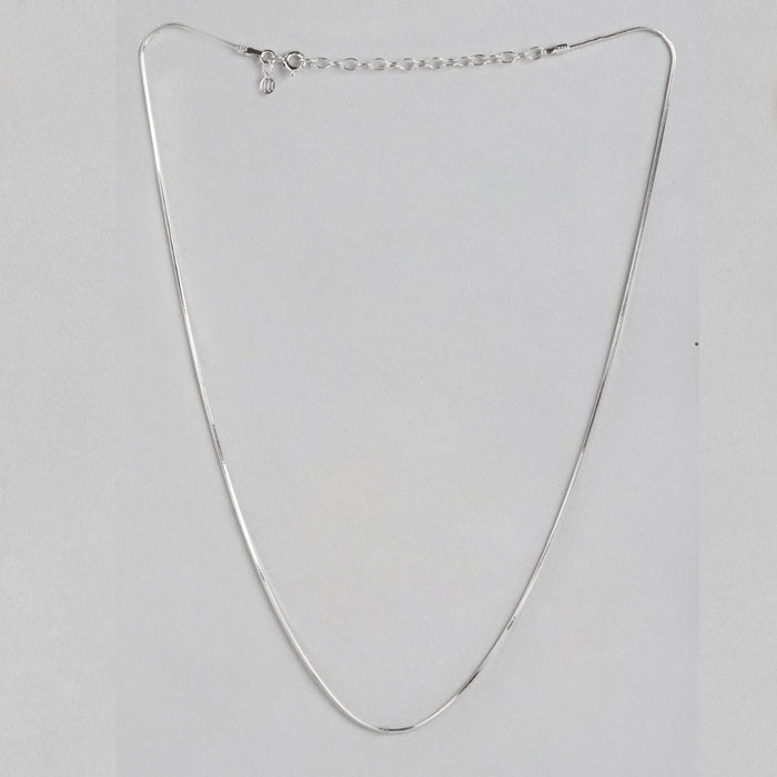 Elegant Serpentine 925 Sterling Silver Silver-Plated Snake Chain