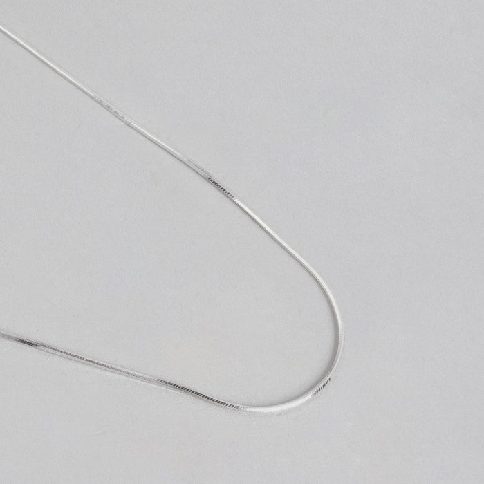 Elegant Serpentine 925 Sterling Silver Silver-Plated Snake Chain