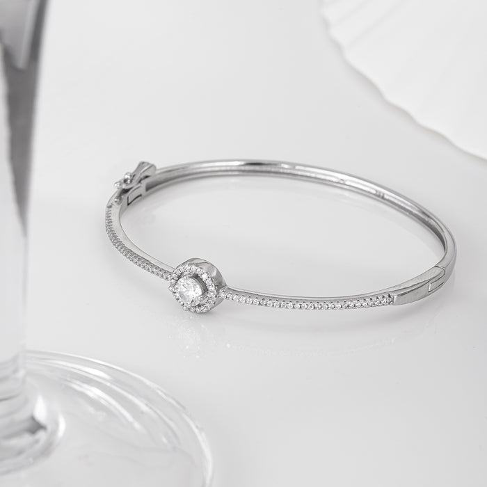 Elegant Solitaire CZ 925 Sterling Silver Bracelet