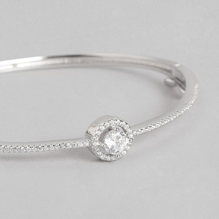 Elegant Solitaire CZ 925 Sterling Silver Bracelet