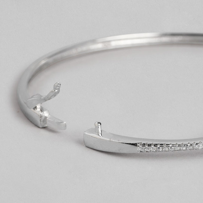 Elegant Solitaire CZ 925 Sterling Silver Bracelet