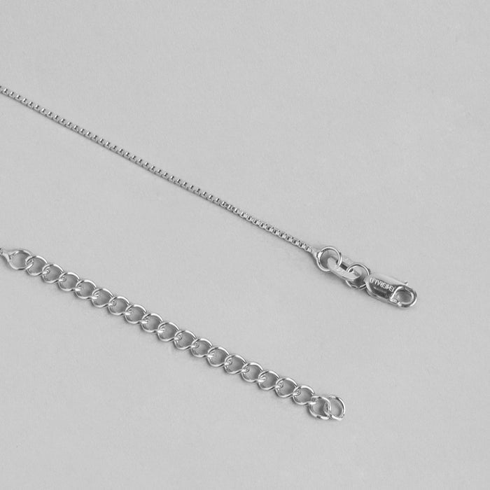 Embraced Eternal Sparkle Rhodium Plated 925 Sterling Silver Pendant with Chain