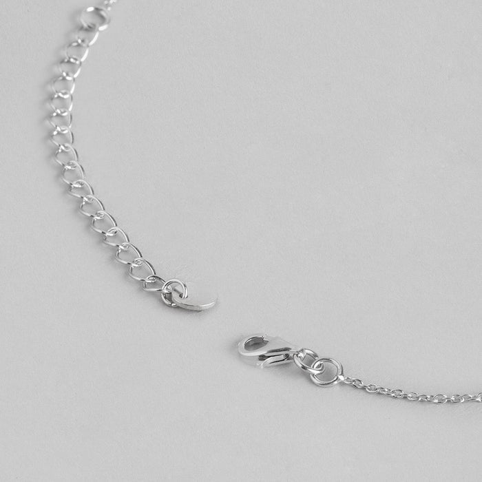 Enchanted CZ Blooms 925 Sterling Silver Flower Pendant with Chain