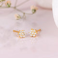 Enchanting Floral 925 Sterling Silver Earring in Gold Plating