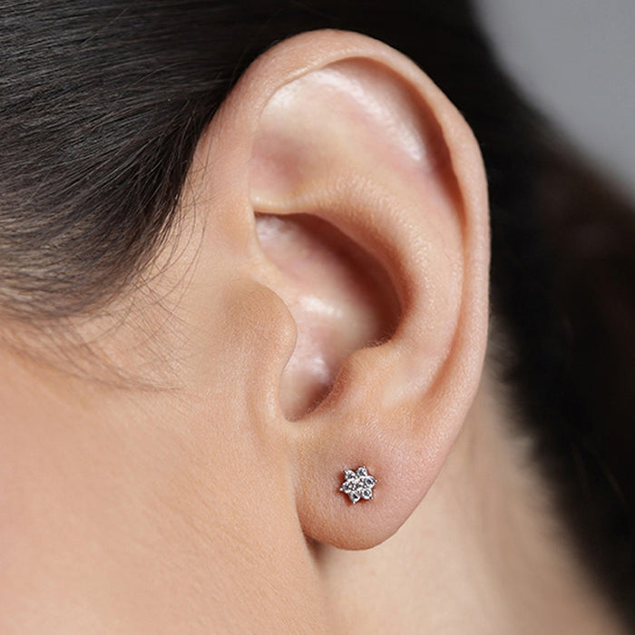 Enchanting Floral 925 Sterling Silver Earring in Gold Plating