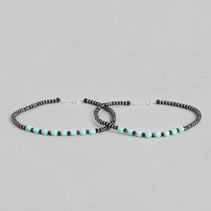 Enchanting Fusion Rhodium Plated 925 Sterling Silver Anklet