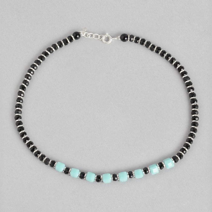 Enchanting Fusion Rhodium Plated 925 Sterling Silver Anklet