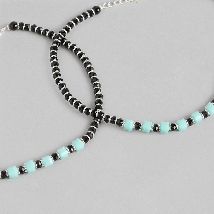 Enchanting Fusion Rhodium Plated 925 Sterling Silver Anklet