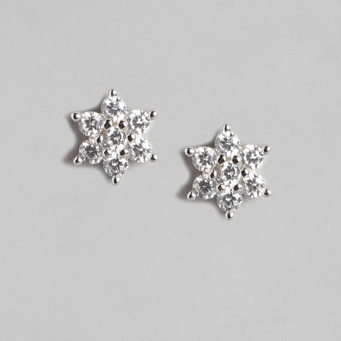 Enchanting Nakshatra Floral Silver Earring Combo