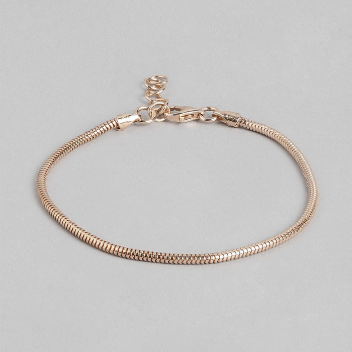 Enchanting Rose 925 Sterling Silver Rose Gold Plated Bracelet