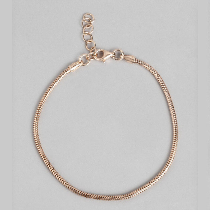 Enchanting Rose 925 Sterling Silver Rose Gold Plated Bracelet