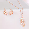Enchanting Rose Gold Plated 925 Sterling Silver Jewelry Set