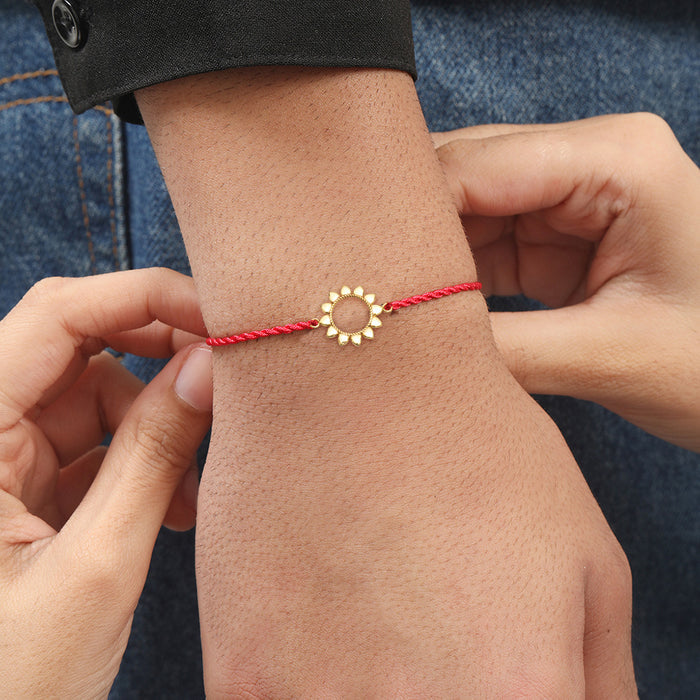 Endearing Union: The Bhai-Bhabhi 925 Sterling Silver Rakhi Duo
