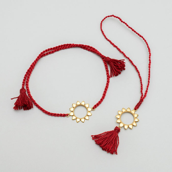 Endearing Union: The Bhai-Bhabhi 925 Sterling Silver Rakhi Duo