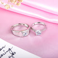 Endless Love Rhodium-Plated 925 Sterling Silver Couple Ring (Adjustable)