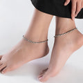 Enigmatic Serenity Rhodium Plated 925 Sterling Silver Anklet