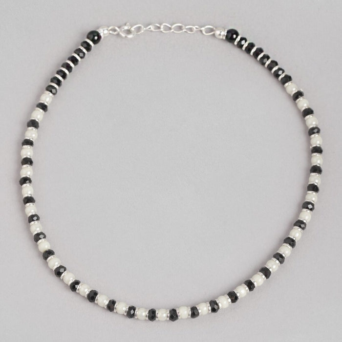 Enigmatic Serenity Rhodium Plated 925 Sterling Silver Anklet